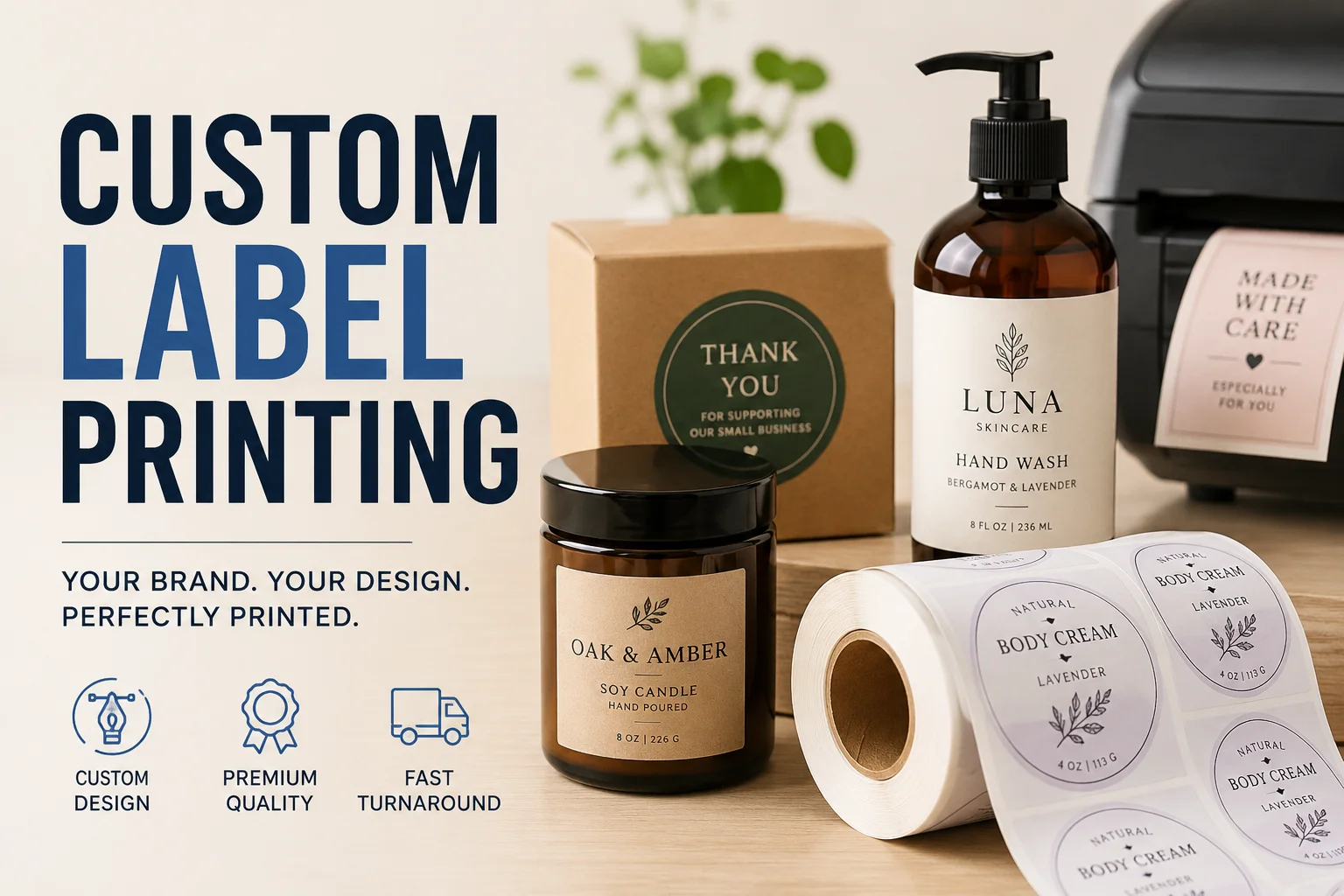 Custom Label Printing for Professional Product Packaging and Branding