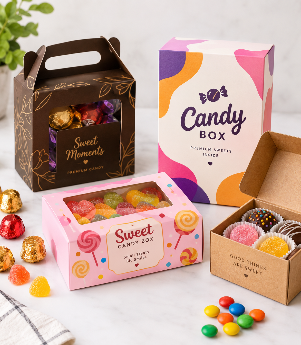 Custom Candy Boxes with Colorful Candy Packaging and Printed Designs | Box Printing Hub