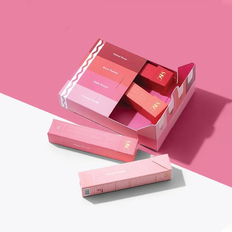 Custom lipstick boxes with luxury cosmetic packaging and premium printed branding design