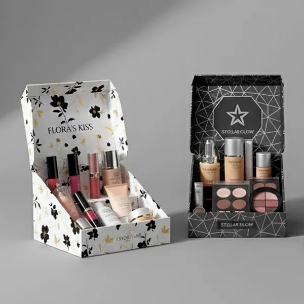 Custom makeup boxes with premium printed cosmetic packaging by Box Printing Hub