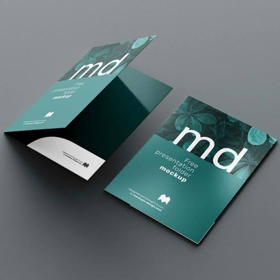 Custom two pocket folders with branded printing for presentations and business documents